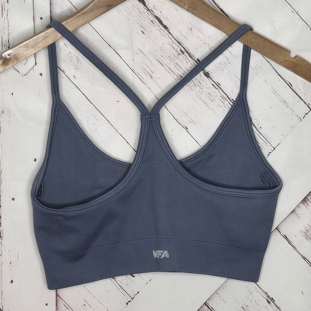 White Fox Active Ribbed Racerback Sports Bra - Picture 2 of 4